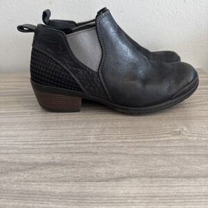 KEEN Morrison Chelsea Leather Ankle Boots Bootie Black Sz 8 US Women's